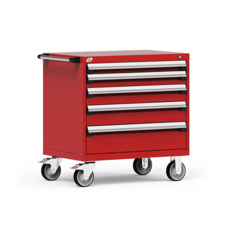 Rousseau Mobile Tool Chest 36"W X 18"D X 37 1/2"H, 5 Drawers