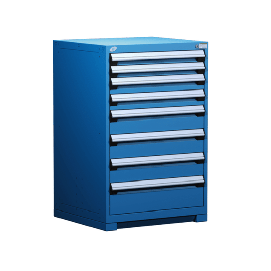 30"W X 21"D X 46"H Heavy-Duty Stationary Cabinet, 8 Drawers (With Compartments)