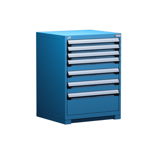 30"W X 21"D X 40"H Heavy-Duty Stationary Cabinet, 7 Drawers (With Compartments)